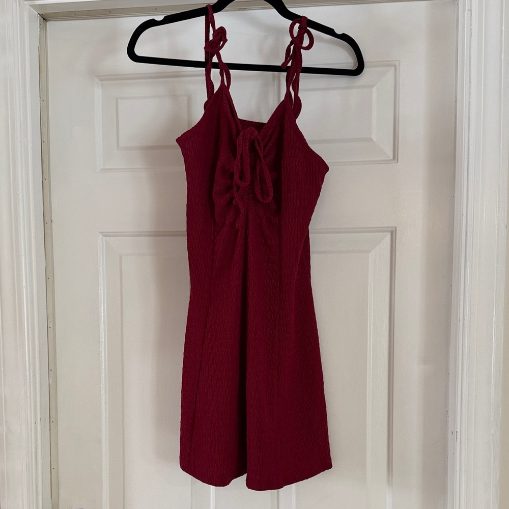 Cider Burgundy Mini Dress